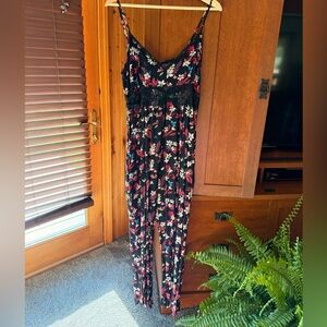 Colorful Floral Jumpsuit Women’s Size Large